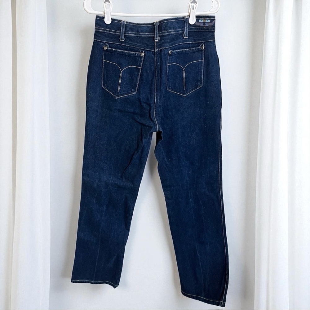 Vintage 1970’s Anthony’s Dark Wash Straight Leg High Waisted Mom Jean Size 33 L